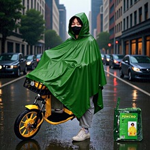 跨境三合一斗篷雨披野炊地垫简易天幕多功能雨衣加厚防暴雨衣批发