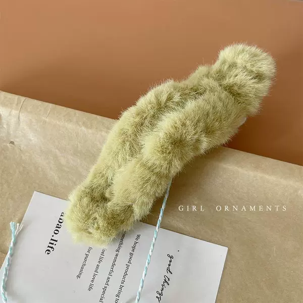 Plush horizontal clip duckbill-green