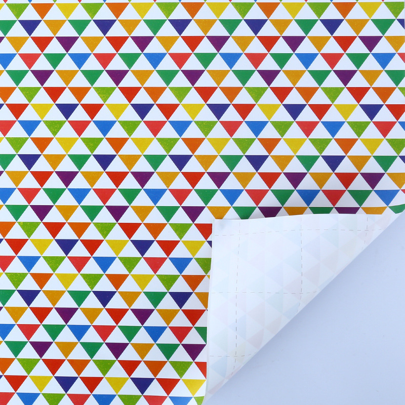 Patrón geométrico transfronterizo Papel de regalo de cumpleaños del día de los niños Papel de regalo diy Papel de regalo Libro en stock al por mayor