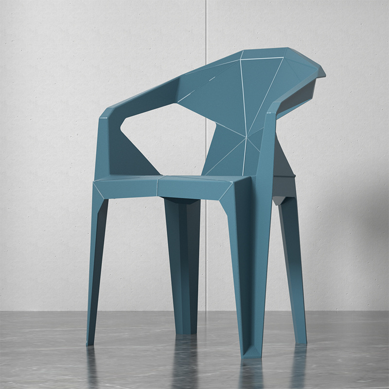 [블루] 두꺼워진 등받이 의자 [높이 45cm]