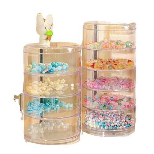 Bead storage box handmade DIY materials glass rice beads acrylic multi-compartment classification jewelry box transparent