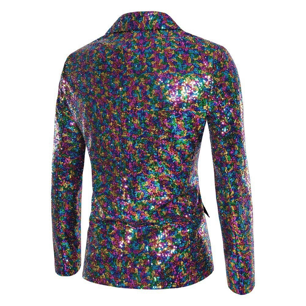 Blazer da uomo con paillettes giacca smoking luminosa eventi_voghion.com