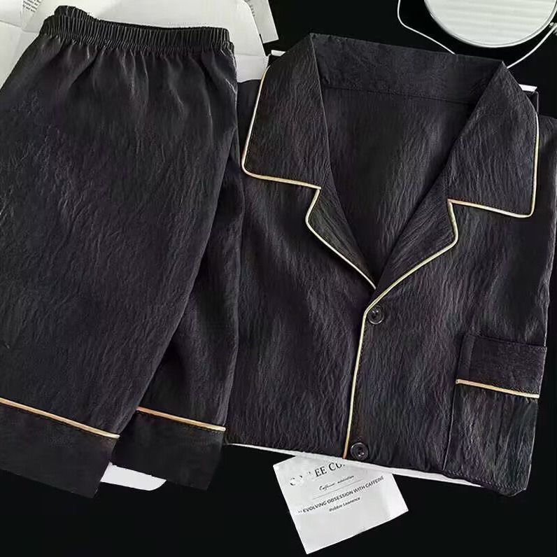 屋外で着用できる男性用パジャマ、夏用半袖ショーツ、クラウドコットンの薄いティーンエイジャーの夏用ホームウェア、メンズスーツ|undefined