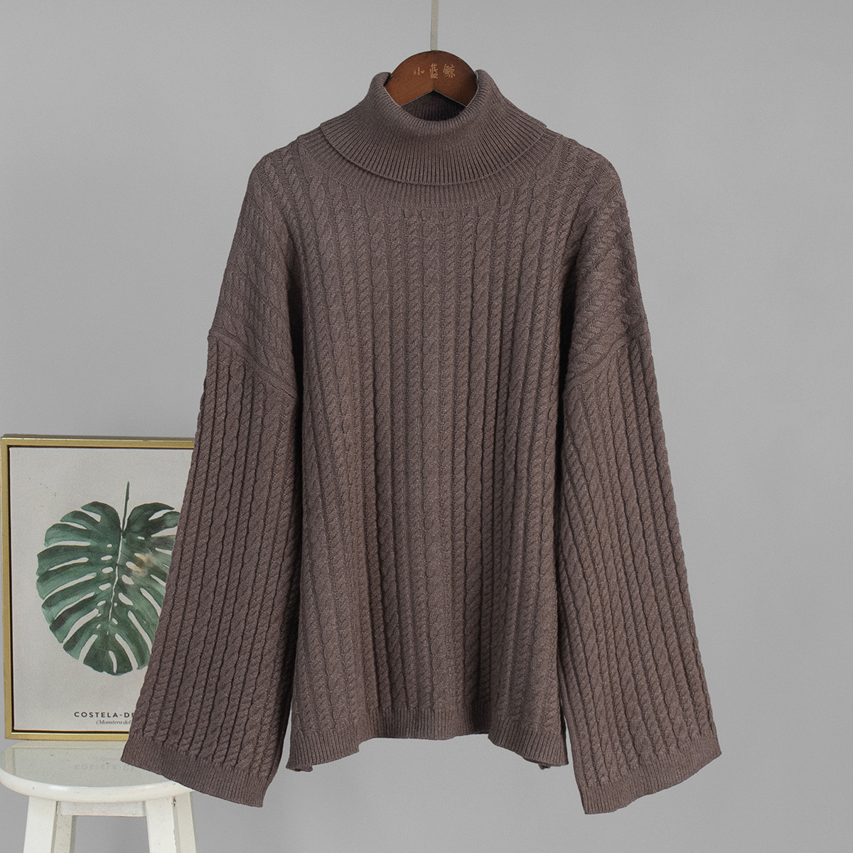 Kabelstrick Pullover Und Shorts Set Für Damen Im Herbst Stil_voghion.com