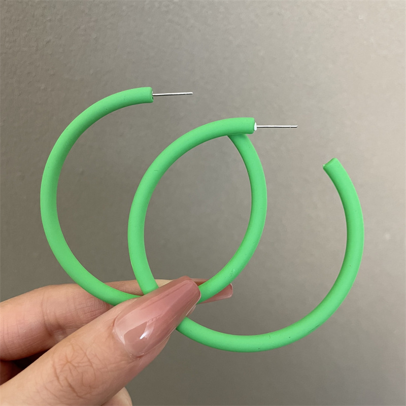 0602 그래스 그린 특대 C링 925 실버바늘