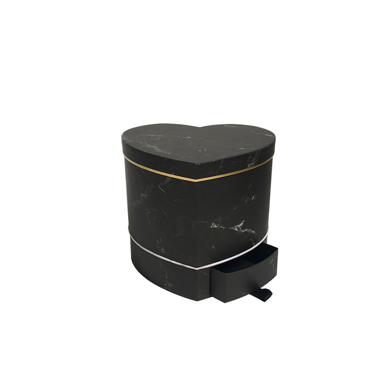 大理石 心形抽屉鲜花盒 巧克力盒 香皂花盒 鲜花礼盒生日礼物盒