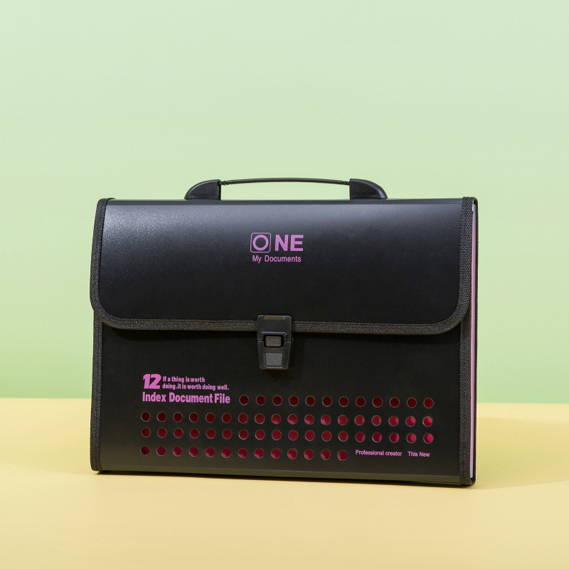 A4 bolsa de órgano de carpeta porosa FC cool clip de archivo de escritorio de gran capacidad bolsa de archivo de oficina