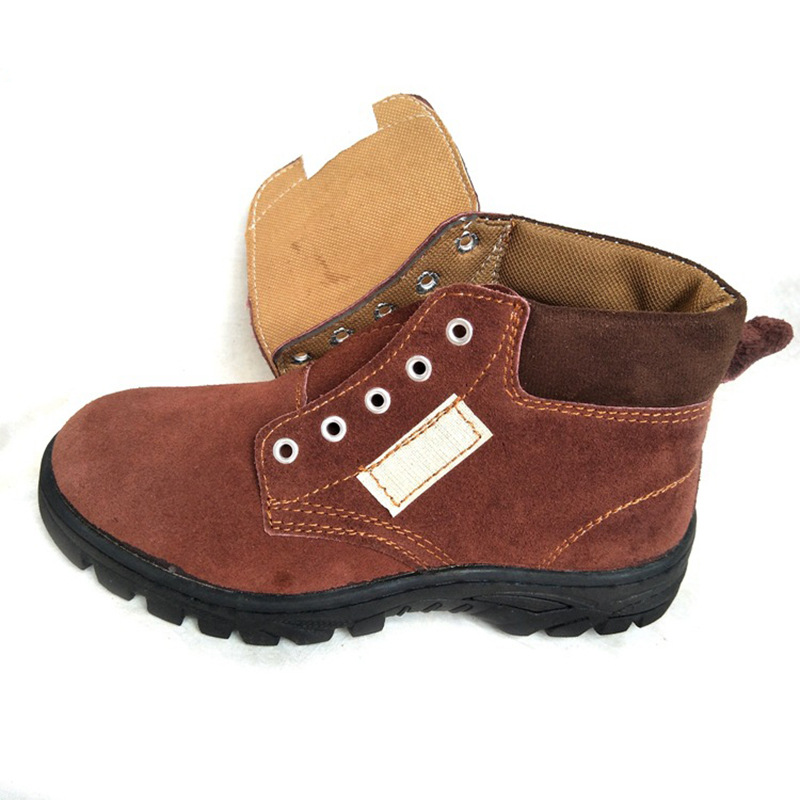 厂家批发电焊劳保鞋翻毛牛皮鞋防砸防穿刺鞋防护鞋防滑耐磨工作鞋