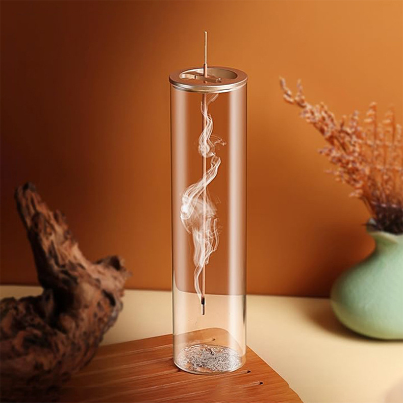 Upside Down Glass Incense Holder