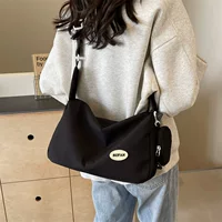 One‑shoulder bag, capacious casual shoulder bag, adjustable strap, zip side pocket
