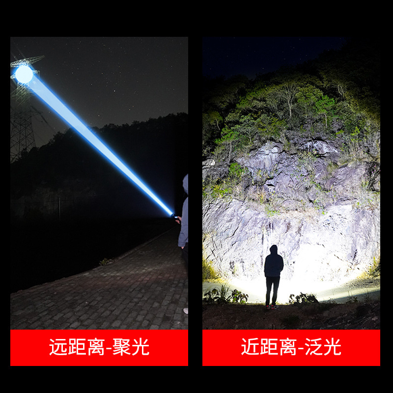 Al Aire Libre Super luz linterna LED recargable linterna fuerte luz zoom remoto multifuncional lámpara de iluminación portátil
