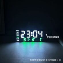 跨境大屏无边框LED电子钟多功能时钟简约数字钟表显示卧室书房