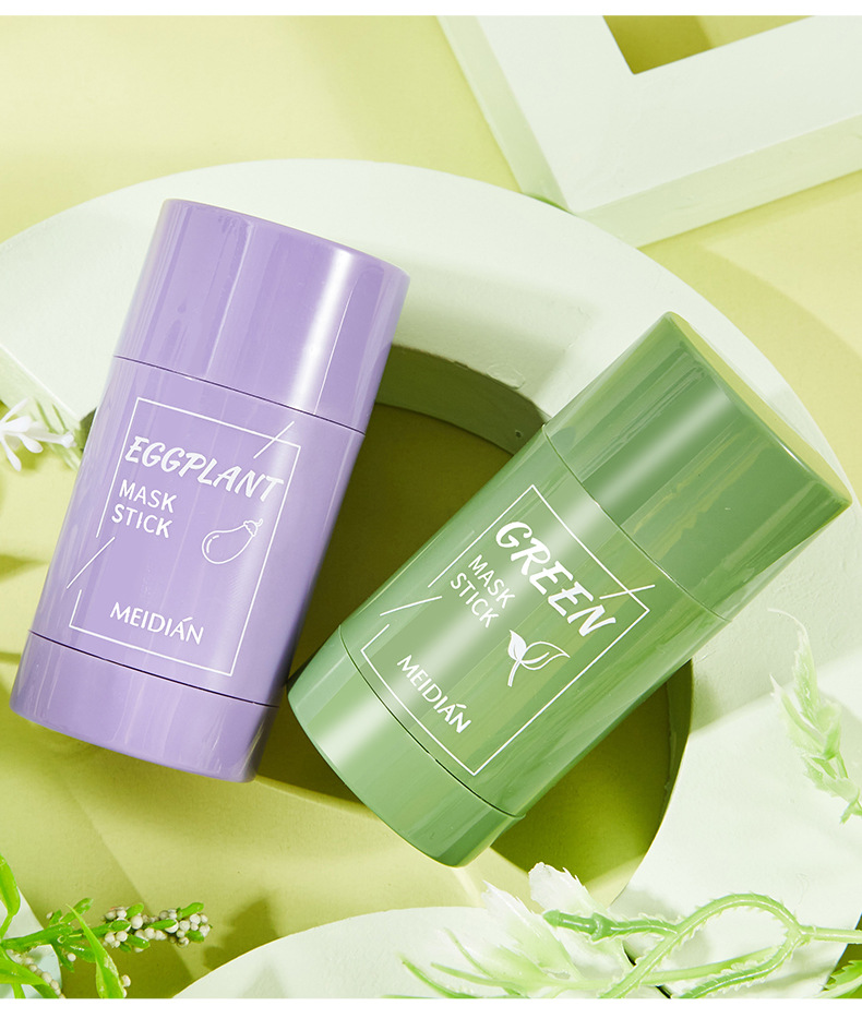 Cross-border Magic Point Green Tea Solid Mask Mud Stick Application type light Cleansing Mud Mask manufacturer wholesale undefined