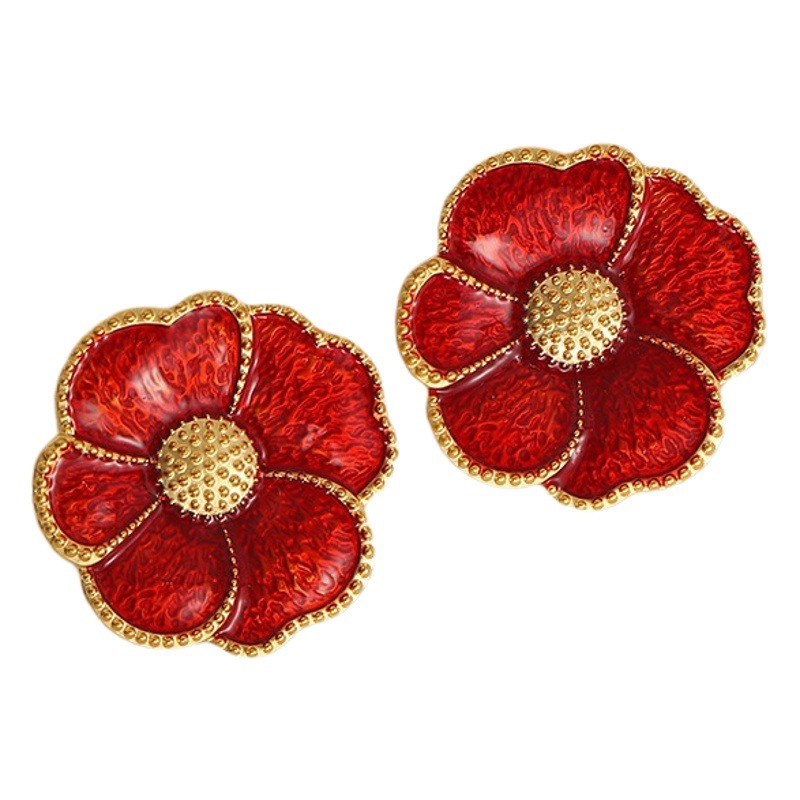 Vintage medio-antiguo pendientes retro simple estilo corte Luz de lujo de alto grado pendientes versátiles para las mujeres al por mayor image 1