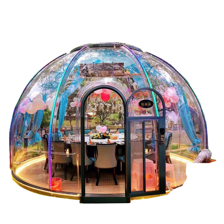 Fujian cielo estrellado habitación red reloj rojo en la boda PC burbuja casa PC restaurante B & B habitación redonda transparente casa OFERTA ESPECIAL