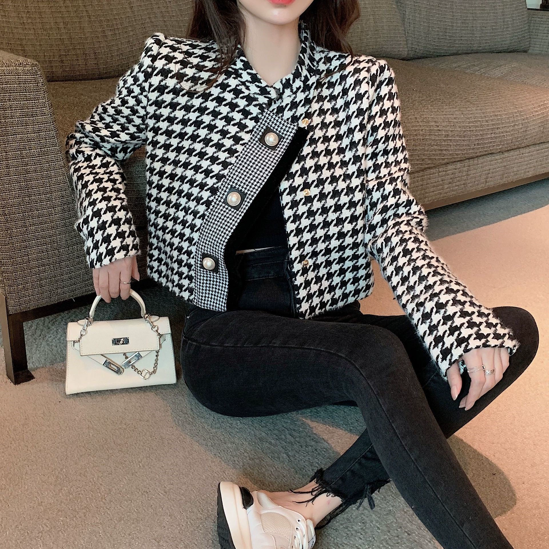 «Кросс-бордер» торговля, осенняя короткая куртка, стиль Chanel