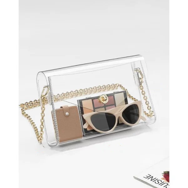 2024 New Amazon Women's Stadium Transparent Wallet Shoulder Bag Concert Crossbody with Beam