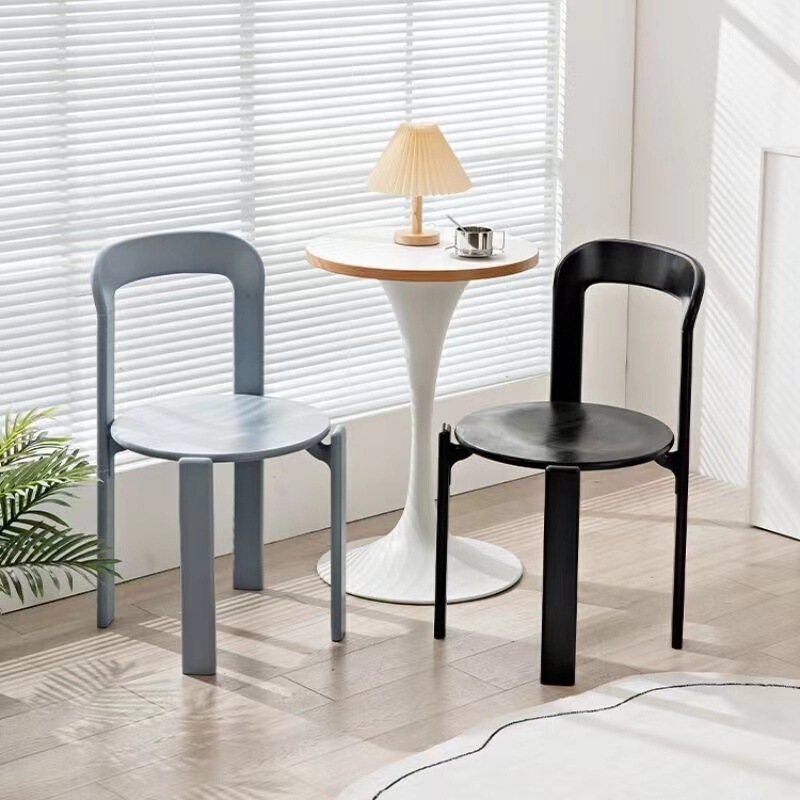 Nordic Simple Solid Wood Middle Ancient Dining Chair Home Coffee Living Room Backrest Color Rey Dining Chair Milk Tea Shop Chair