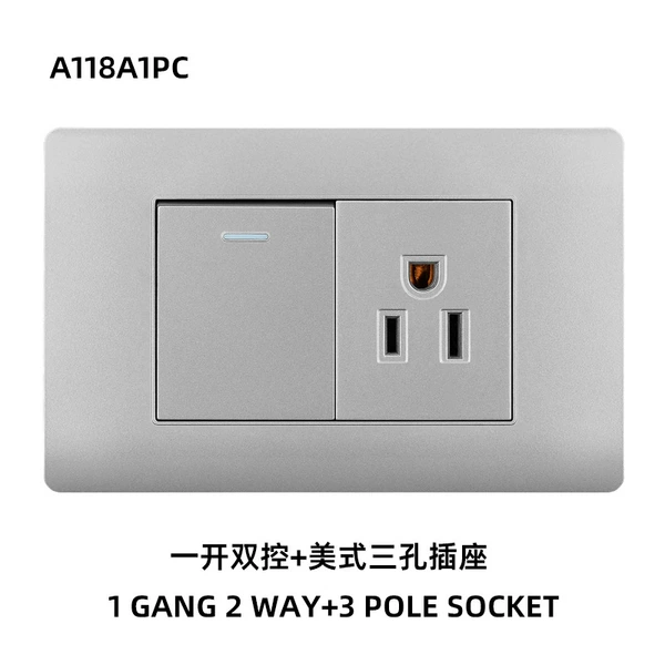 Double control + American three-hole socket