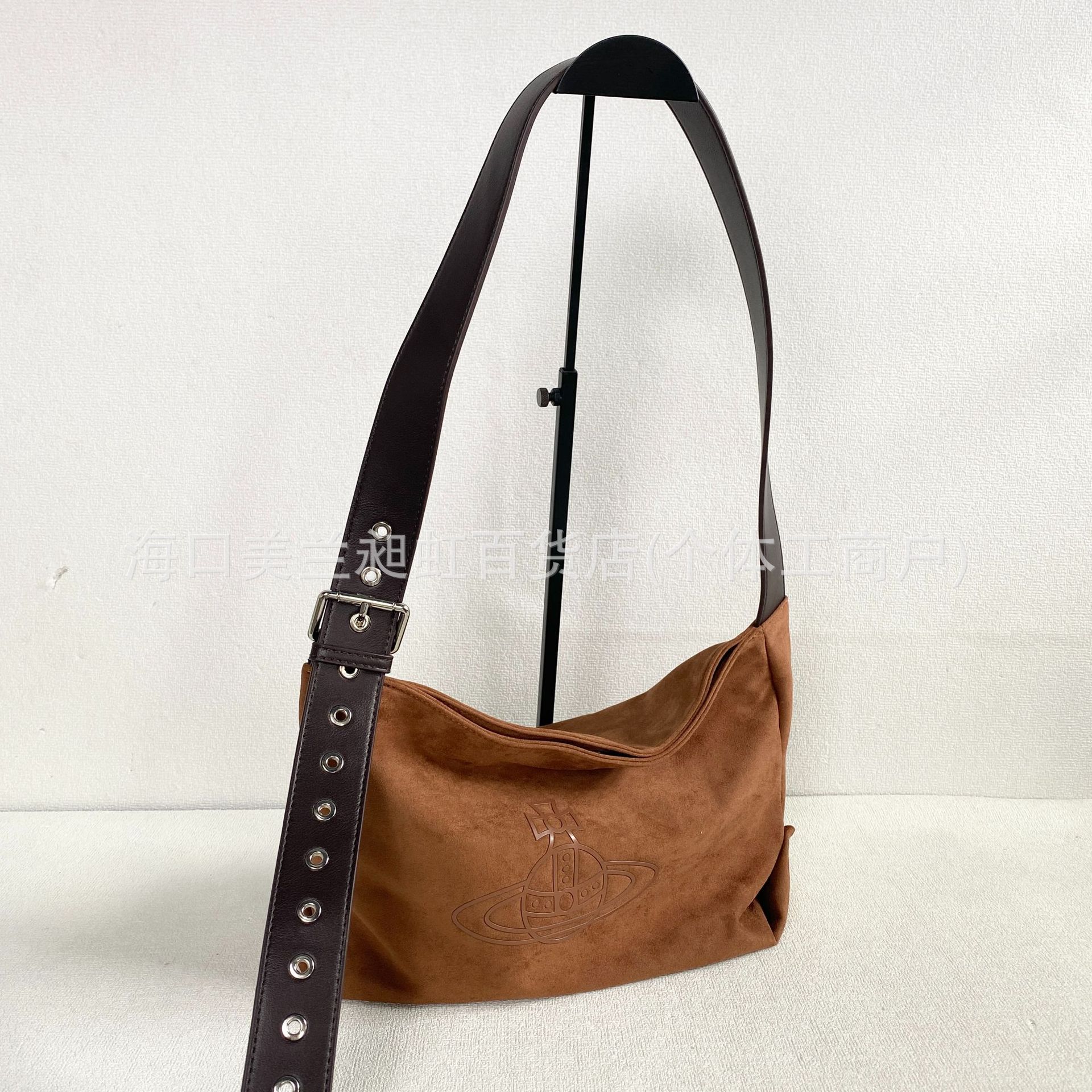 스몰 브라운 스웨이드 토트 D