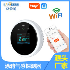 メーカーは落書きガス感wifi天然ガスメタンガス漏れ検出器ガス警報温度検出器を提供している
