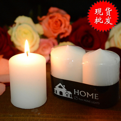 现货批发卧室无烟蜡烛简欧安睡白色蜡烛装套|ru