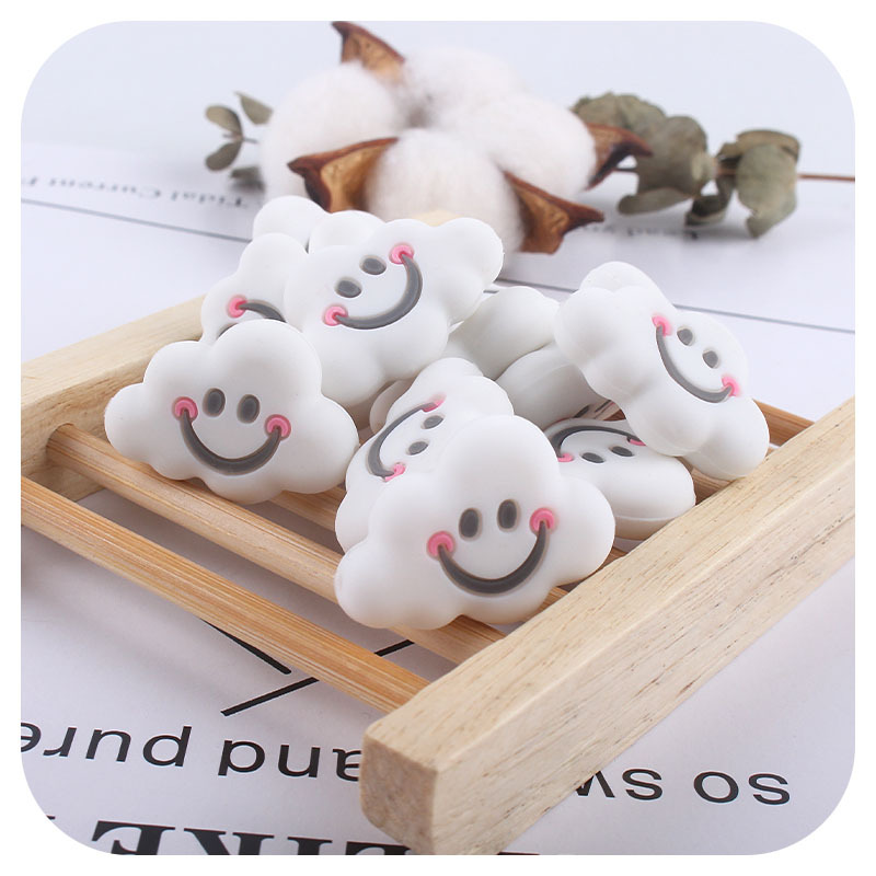Creativo DIY bebé suministros nube erizo joyería de silicona bebé pezón anti-gota cadena molar mordedor pulsera Accesorios
