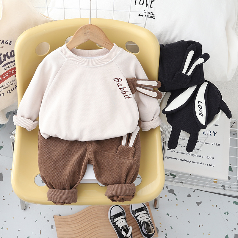 Vauvan asu pojille tytöille 2024 uuden tyylin lasten kevät ja tyylikkäät päällysvaatteet syksyn urheilu kaksiosainen setti_voghion.com
