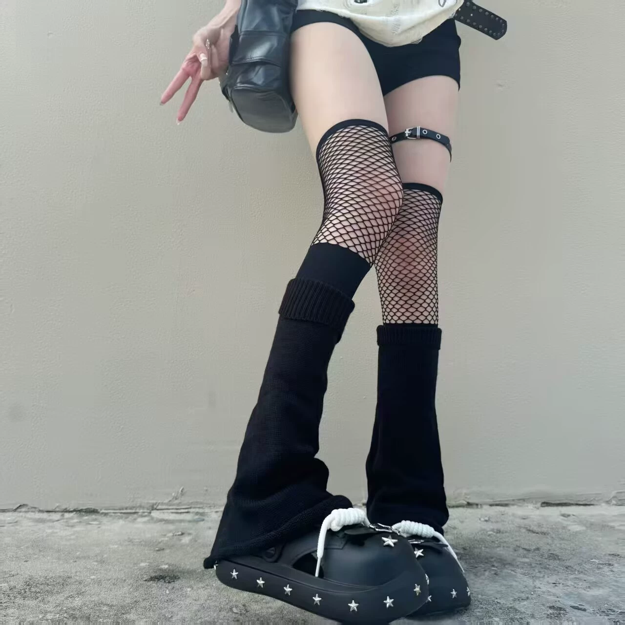 Fishing net, autumn sexy black thin socks