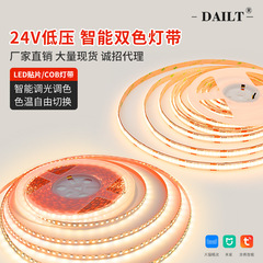 LED家庭用無主灯低電圧24V Tuya Tmallスマート調光調色COBライトストリップスマートライトストリップ