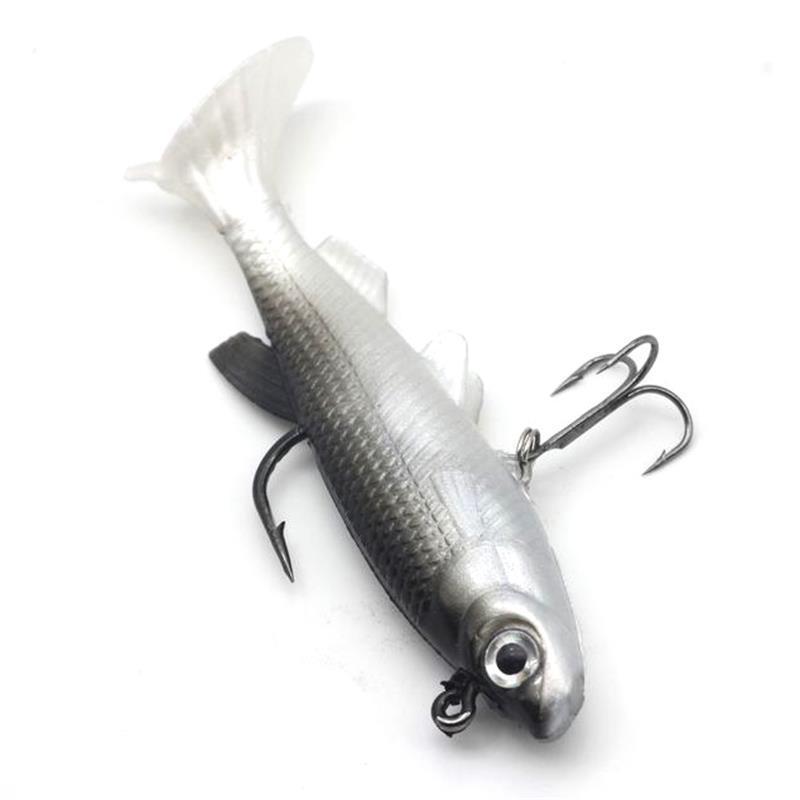 Loya cebo blando, cebo de plomo envuelto en cola T, 13g cebo falso, simulación de cola de bobina de luz nocturna, falso lanzamiento de larga distancia, fábrica de boca de peces de salmón de mar.