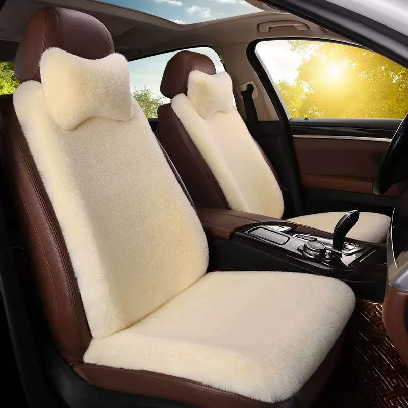 Автомобильная Подушка зимняя плюшевая Автомобильная подушка короткая шерстяная Имитация меха кролика утолщенная теплая унисекс зимняя наволочка из шерсти
