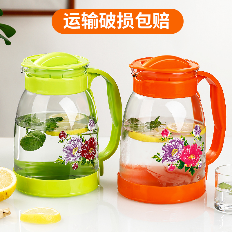 Glass summer teapot