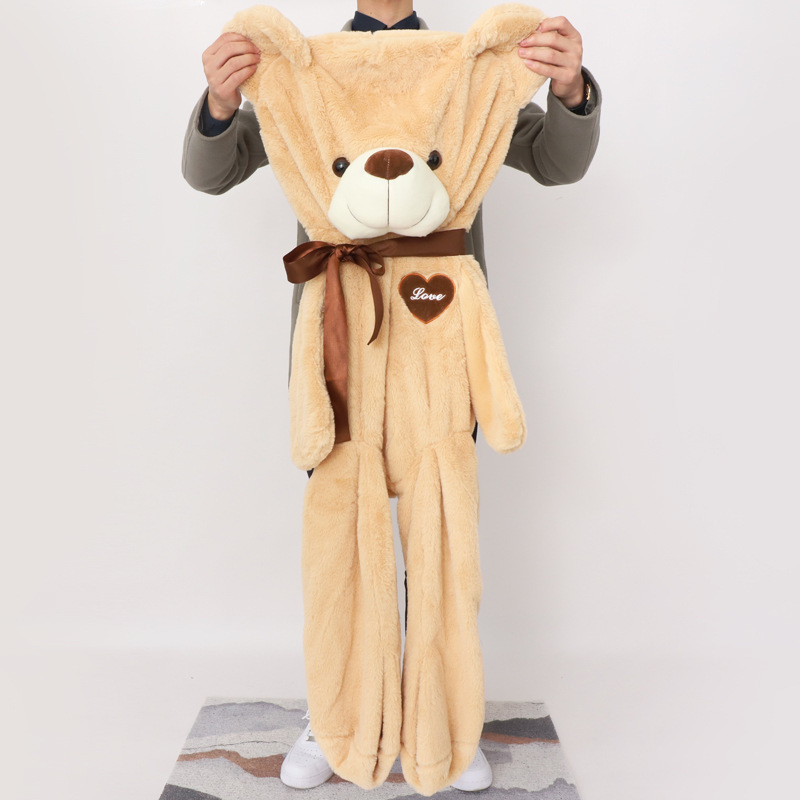 Al por mayor oso de peluche cáscara de cuero de peluche de juguete Corazón Oso bufanda Oso De cuero Shell muñeca almohada grande