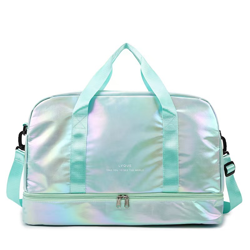 Bolso de fitness de moda 2026 nuevo bolso de mano brillante perlada de gran capacidad de almacenamiento bolso de viaje mochila deportiva