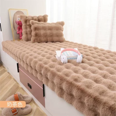 High-End Blue Carpet for Living – Car Carpet - milk-tea-color-bubble-velvet-1550g-plush-width-60cmx-length-160cm-anti-slip-plus