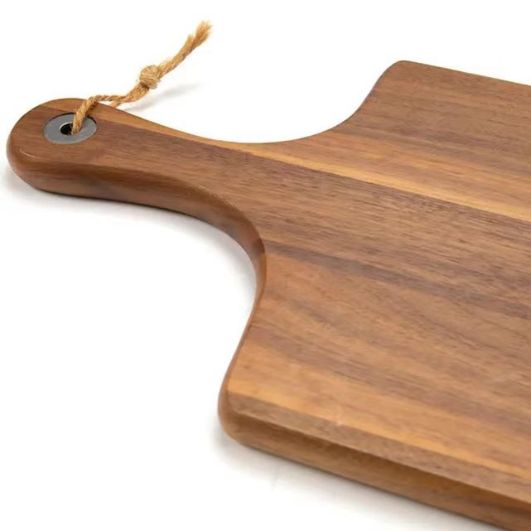 Junta de corte de madera transfronteriza de cocina de corte de verduras Junta de corte de pan de madera para bebés suplementarios con mangos bandeja de platos