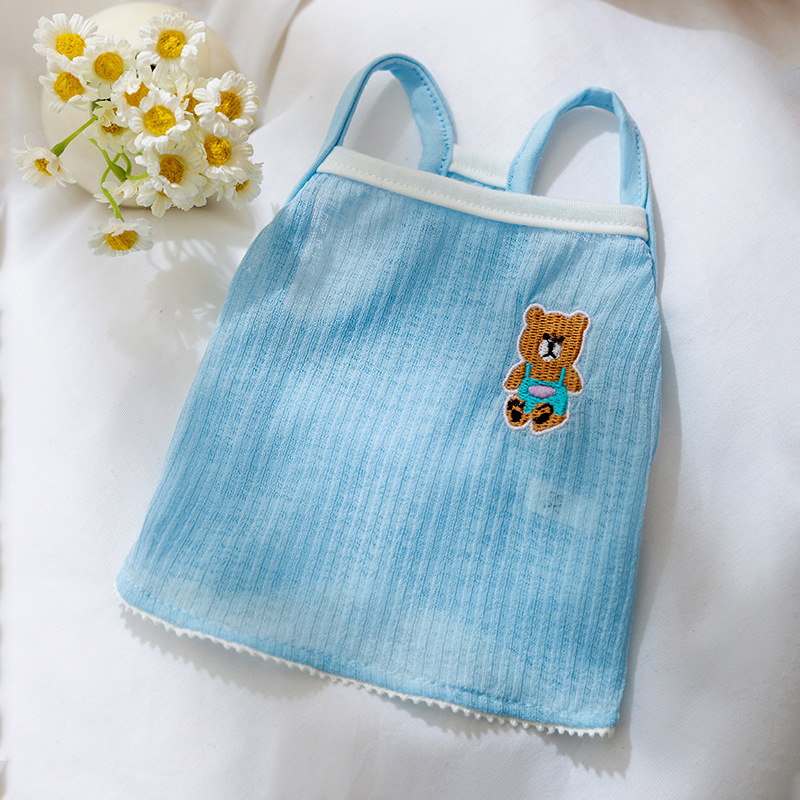 Primavera y verano encantadores perros coreanos dibujos animados dopamina oso cabina perros pequeños gatos de dos patas ropa de perro