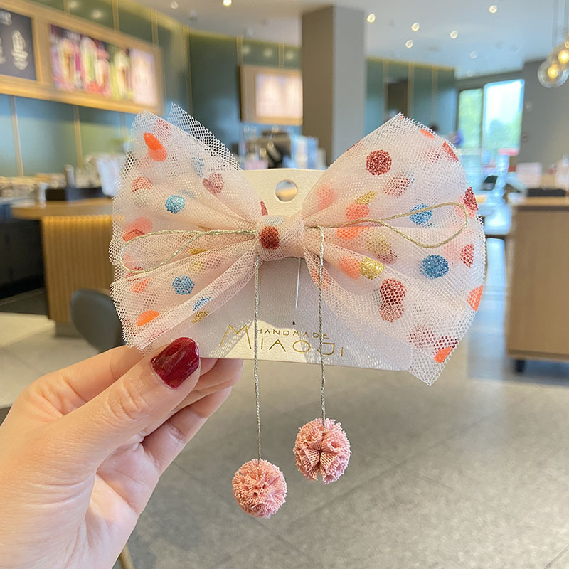 Japan and South Korea Headdress wholesale Point Jacobs bow Hairpin summer Versatile princess Card issuance diy Children's hair accessories