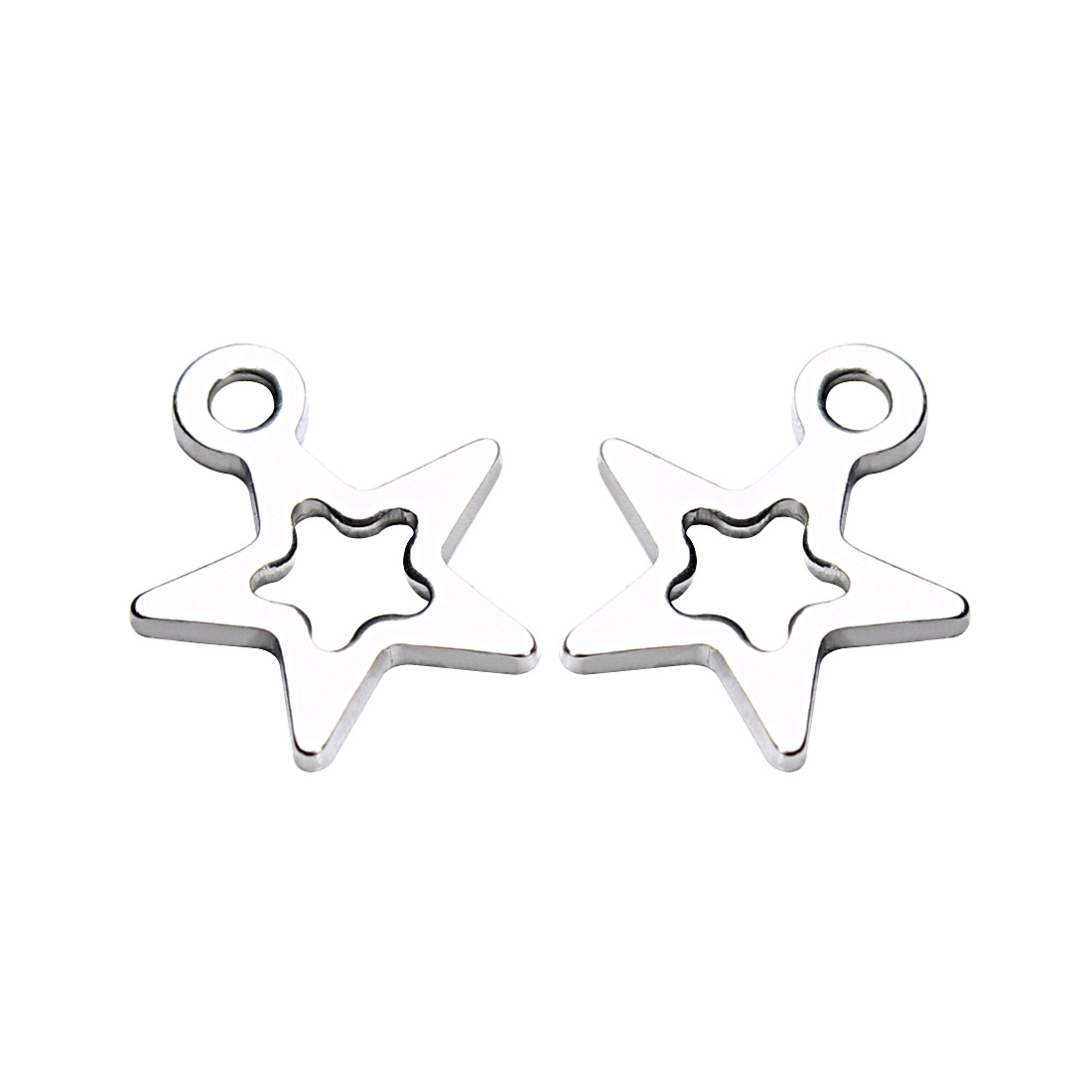 1 Set Simple Style Cross Star Butterfly Stainless Steel Plating Jewelry Accessories display picture 4