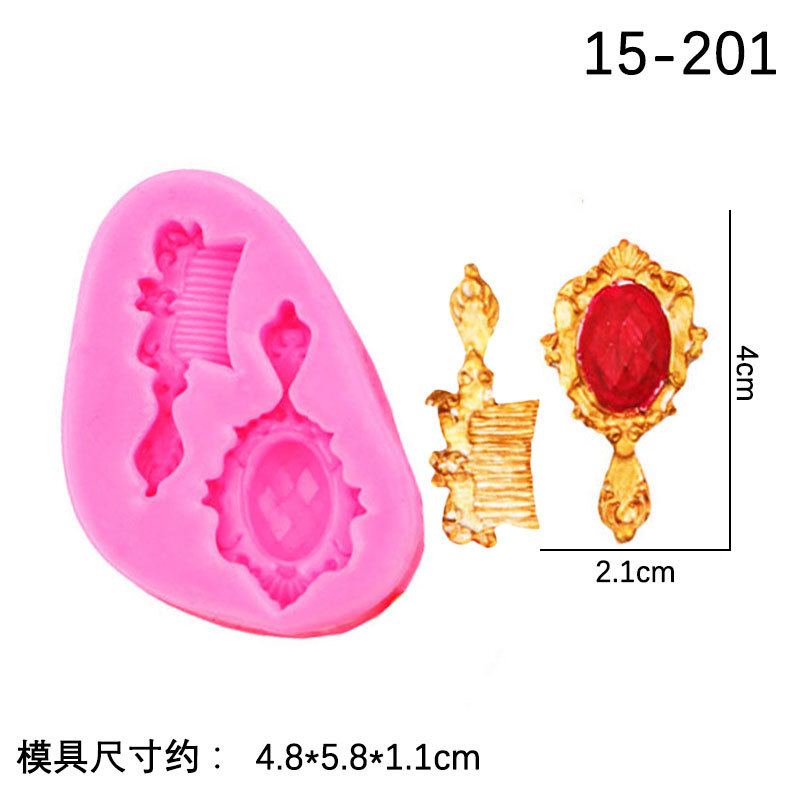 DIY vintage marco de fotos marco peine epoxi molde de silicona ultra-ligero pastel de arcilla decoración molde de chocolate para hornear