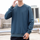 Мужская весенняя толстовка с круглым воротником, базовая приятная телу модная дышащая футболка, тренд сезона, оверсайз