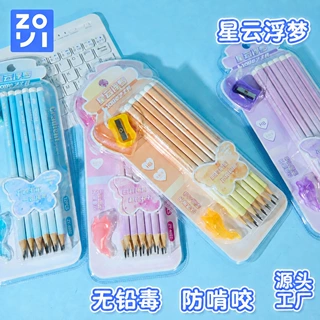 源头工厂HB书写铅笔文具套装小学生防咬头三角矫正铅笔跨境批发