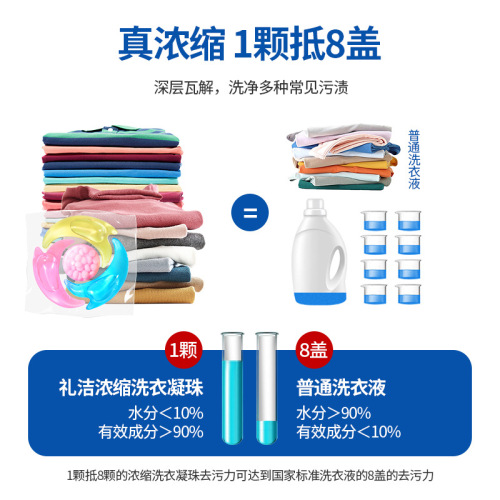 Four-chamber 10g Laundry Detergent Pellets with Clean Fabric Protection and Long-lasting Fragrance - Laundry Beads Manufacturer for Wholesale