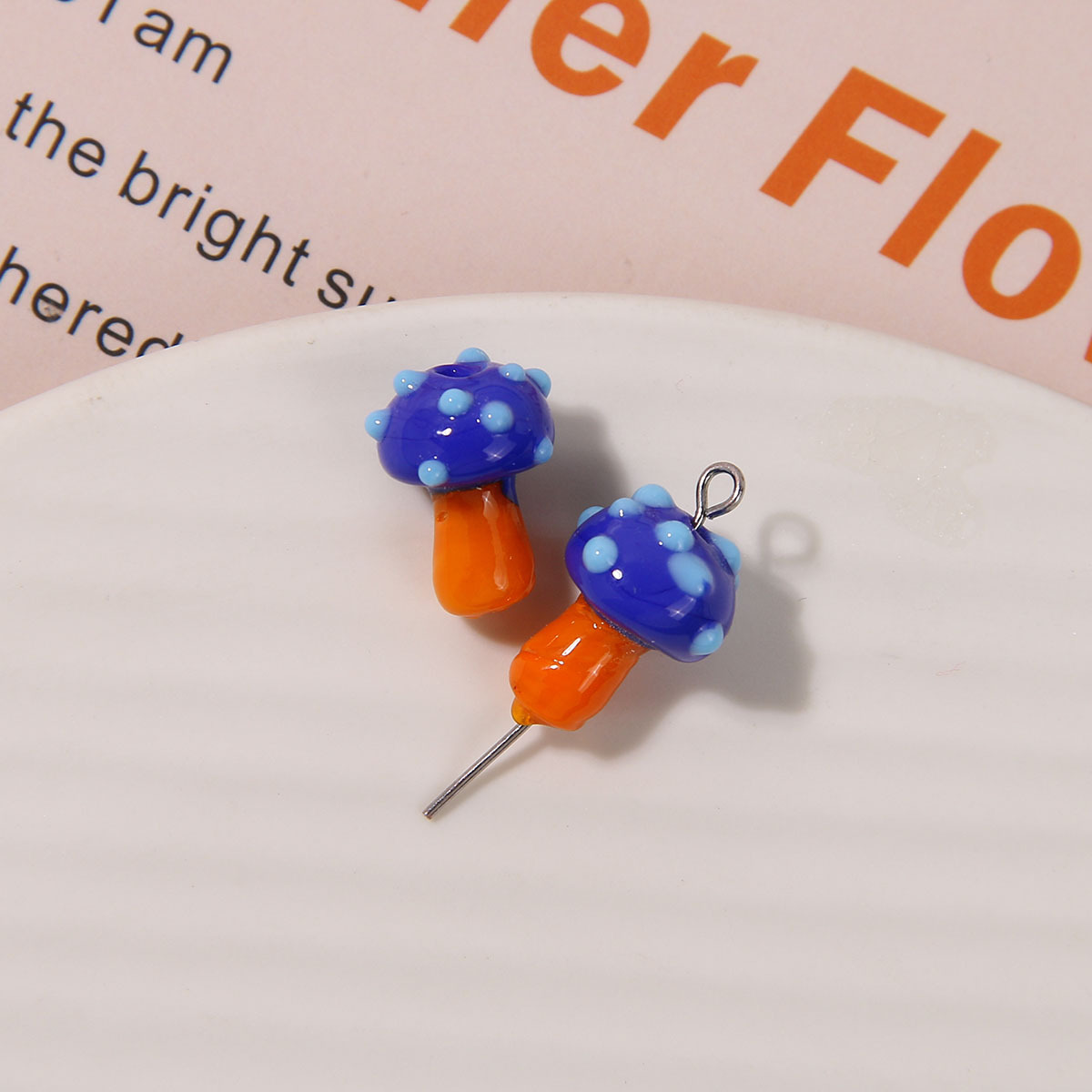 3g Weight Beads Jewelry Making Type 16*12mm Jewelry Making Size DIY Jewelry Accessories Classification 1 Piece Quantity glass Material Mushroom Pattern Polishing Design Casual, Sweet, Simple Style Style 1 Piece 16*12mm Glass Mushroom Beads 13