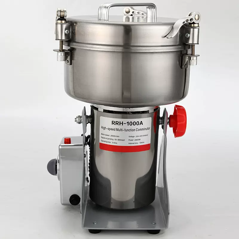1000g三七打粉机电动磨粉机中药粉碎机家用小型超细研磨机