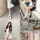 Zhao Lusi & Xu Yan Same-style Leather Heightened Casual Baotou Slippers Women's New Sandals Outer Wear Mesh Thick Sole