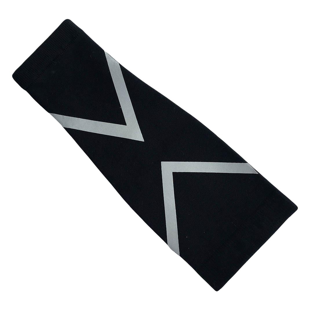 Protectores de Piernas Reflectantes para Correr de Noche, Compresión Protectora, Mangas Deportivas Negras para Ciclismo, Baloncesto, Fútbol, Venta al por Mayor, Personalizadas