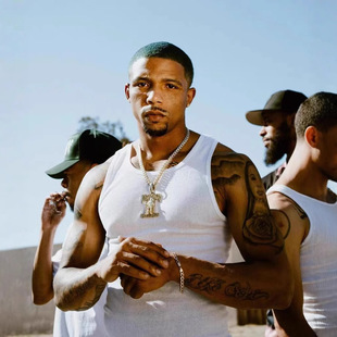 American West Coast Bandit Heavy Hip Hop Summer Men's 2x 2 Cotton Heavy Threaded Slim Sport Vest