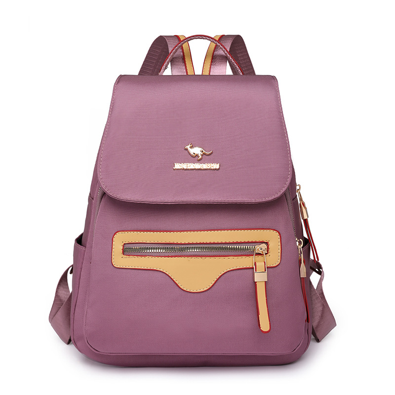 Mochila de nailon para mujer 2024 nueva mochila de viaje simple y de moda mochila de viaje de gran capacidad antirrobo al por mayor